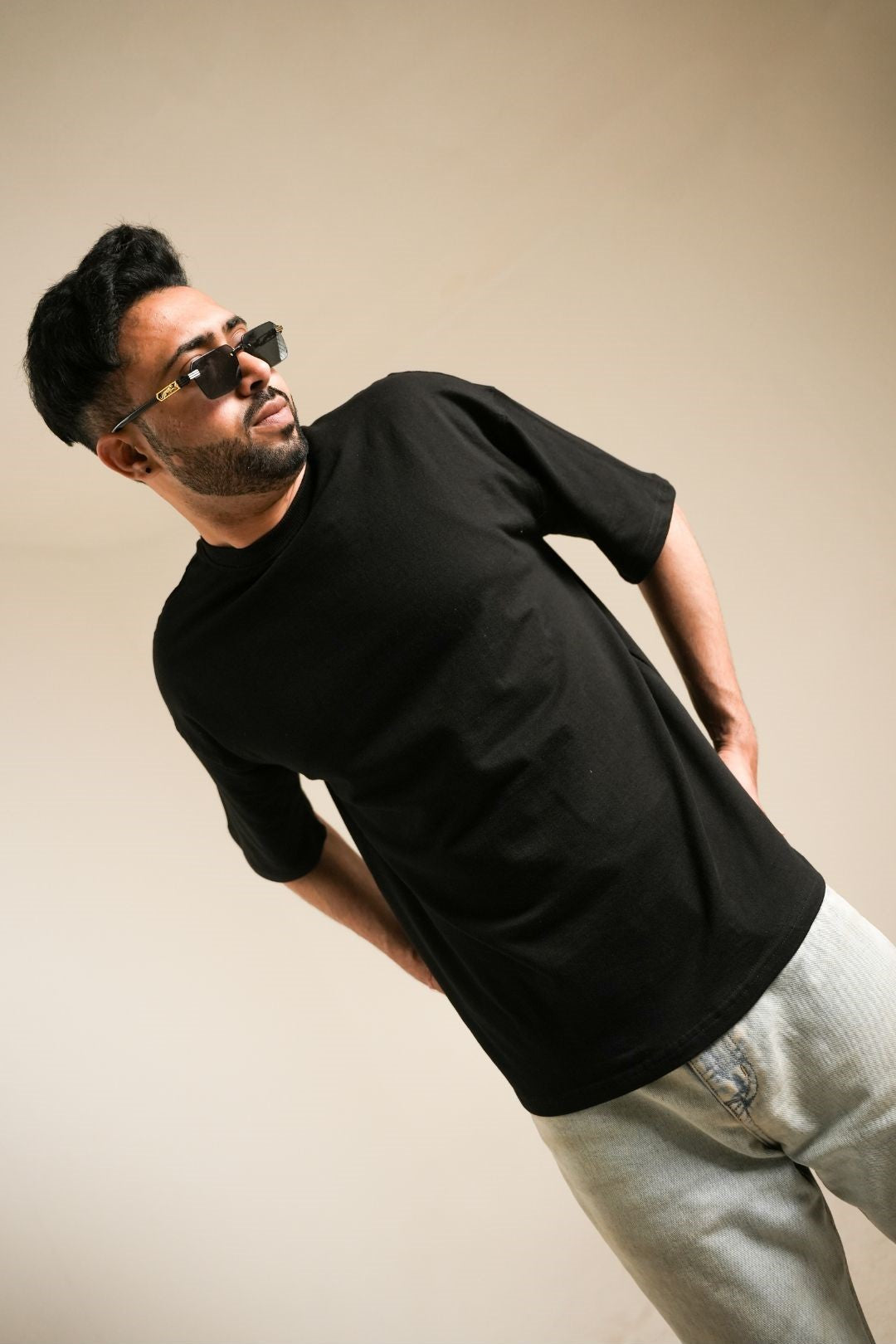 The "Ascension" Oversized Tee Black