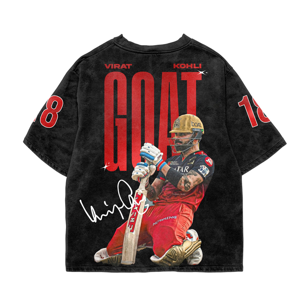 Kohli 18 Oversized Acid Wash Tee