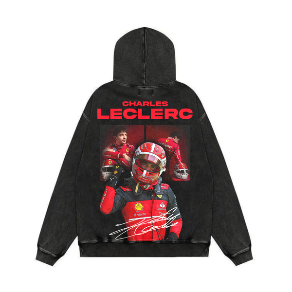 Leclerc Oversized Acid Wash Hoodie