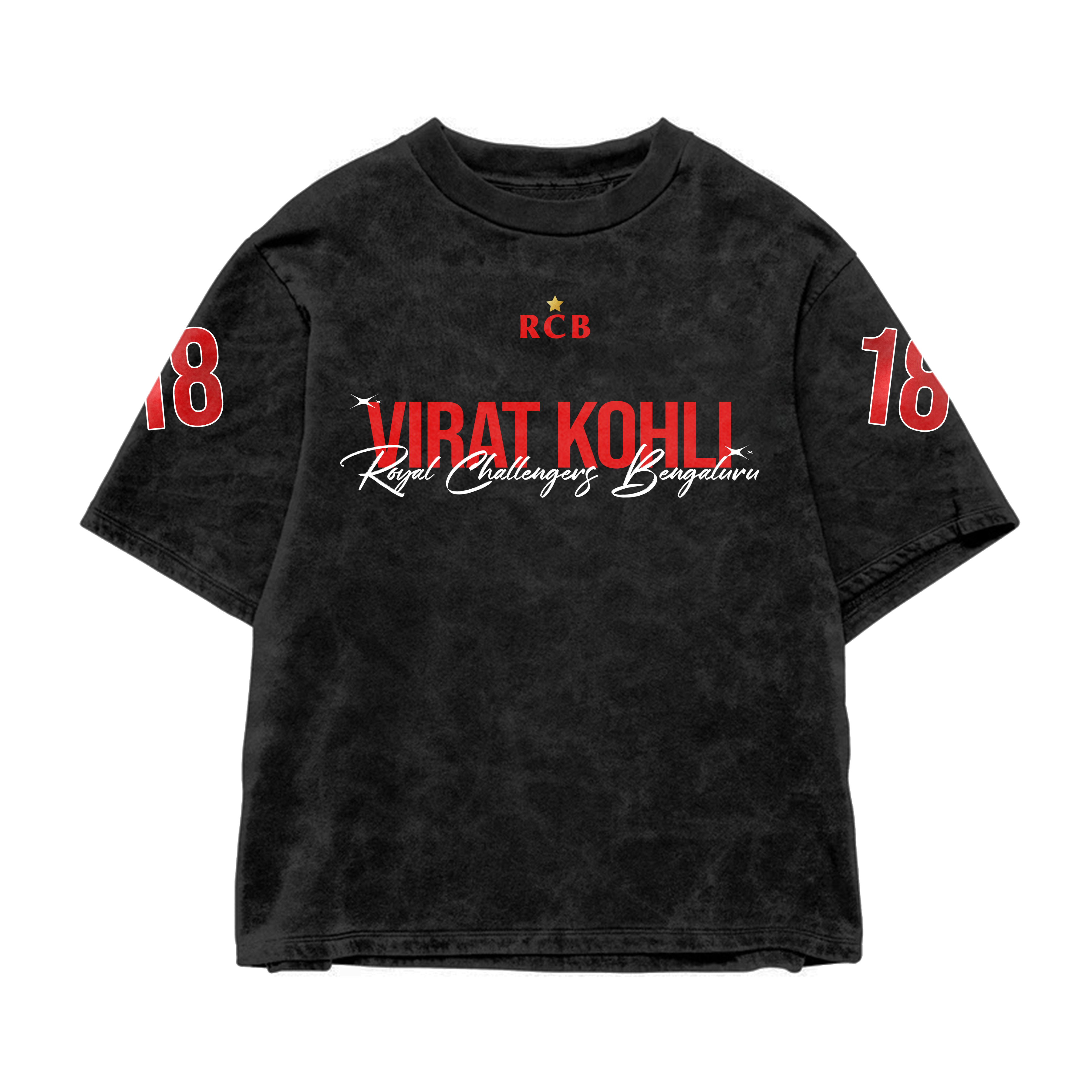 Kohli 18 Oversized Acid Wash Tee