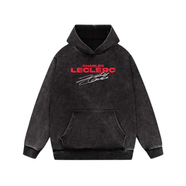 Leclerc Oversized Acid Wash Hoodie