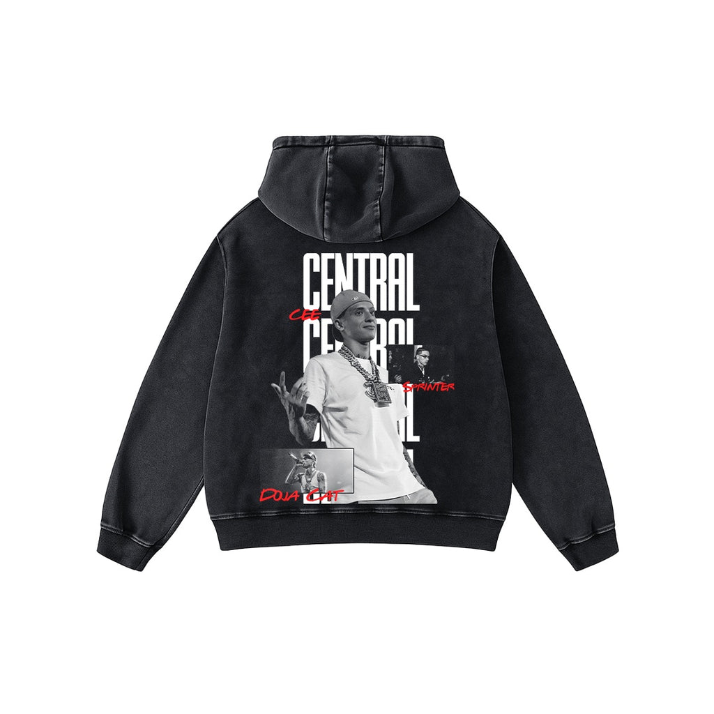 Sprinter Acid Wash Oversized Hoodie