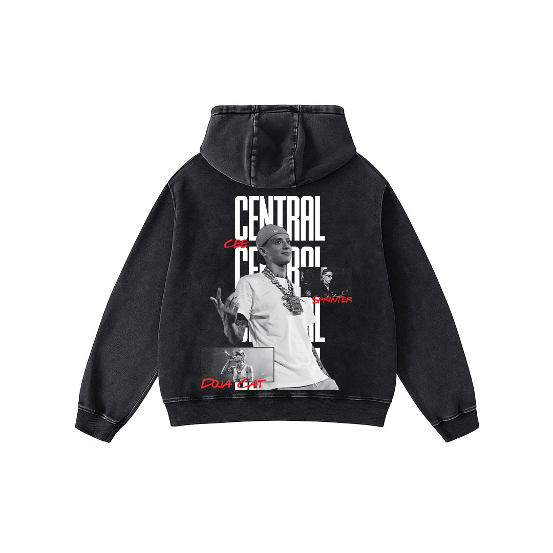 Sprinter Acid Wash Oversized Hoodie