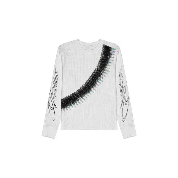 White Caliber Waffle Tee
