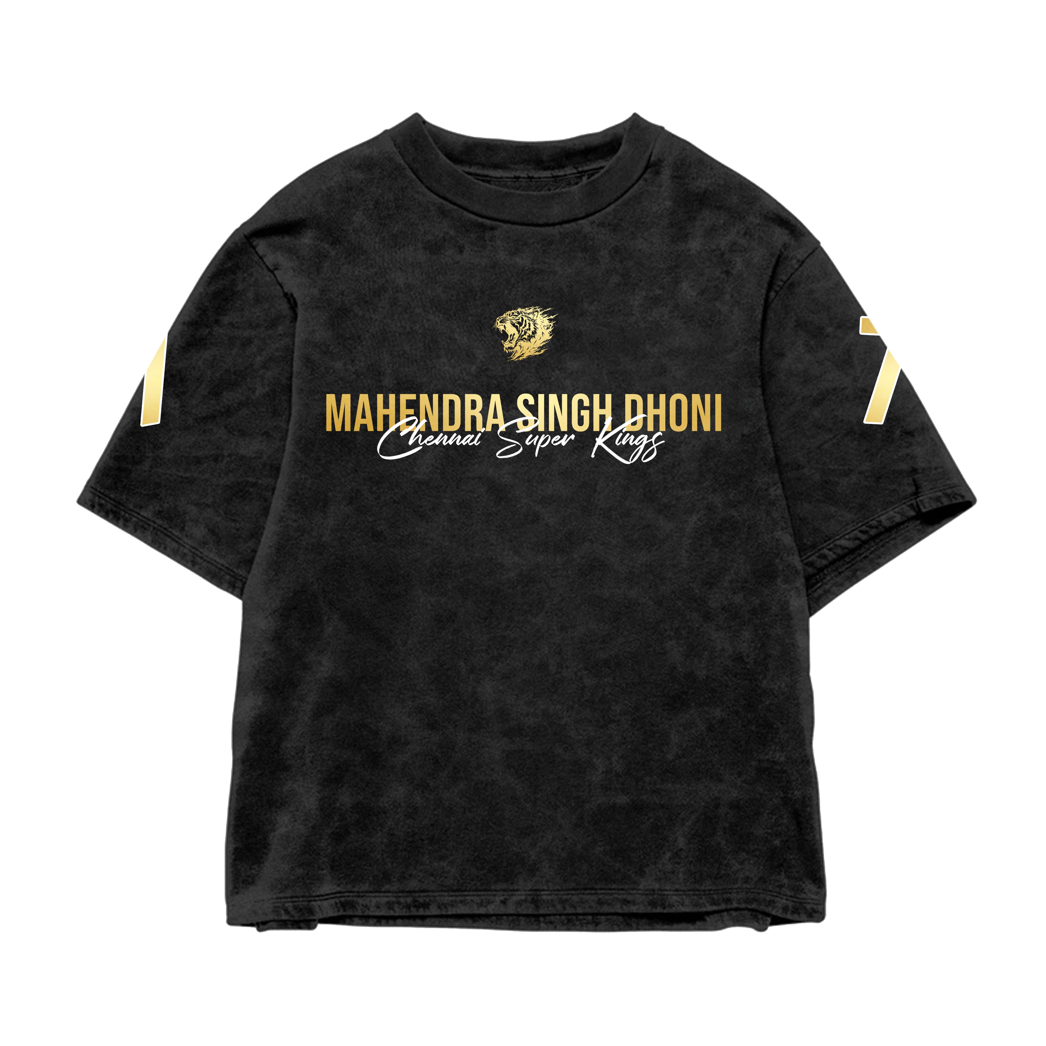 Dhoni 07 Oversized Acid Wash Tee