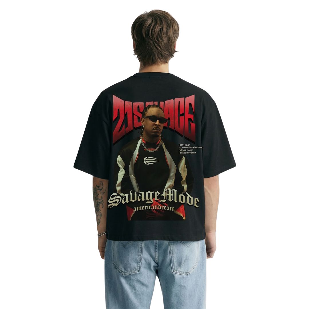 21 Savage "Savage Mode" Vintage Bootleg Rap Tee