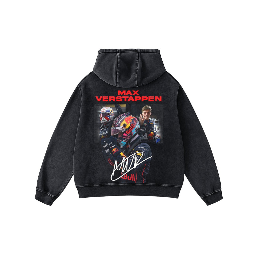 Verstappen Oversized Acid Wash Hoodie