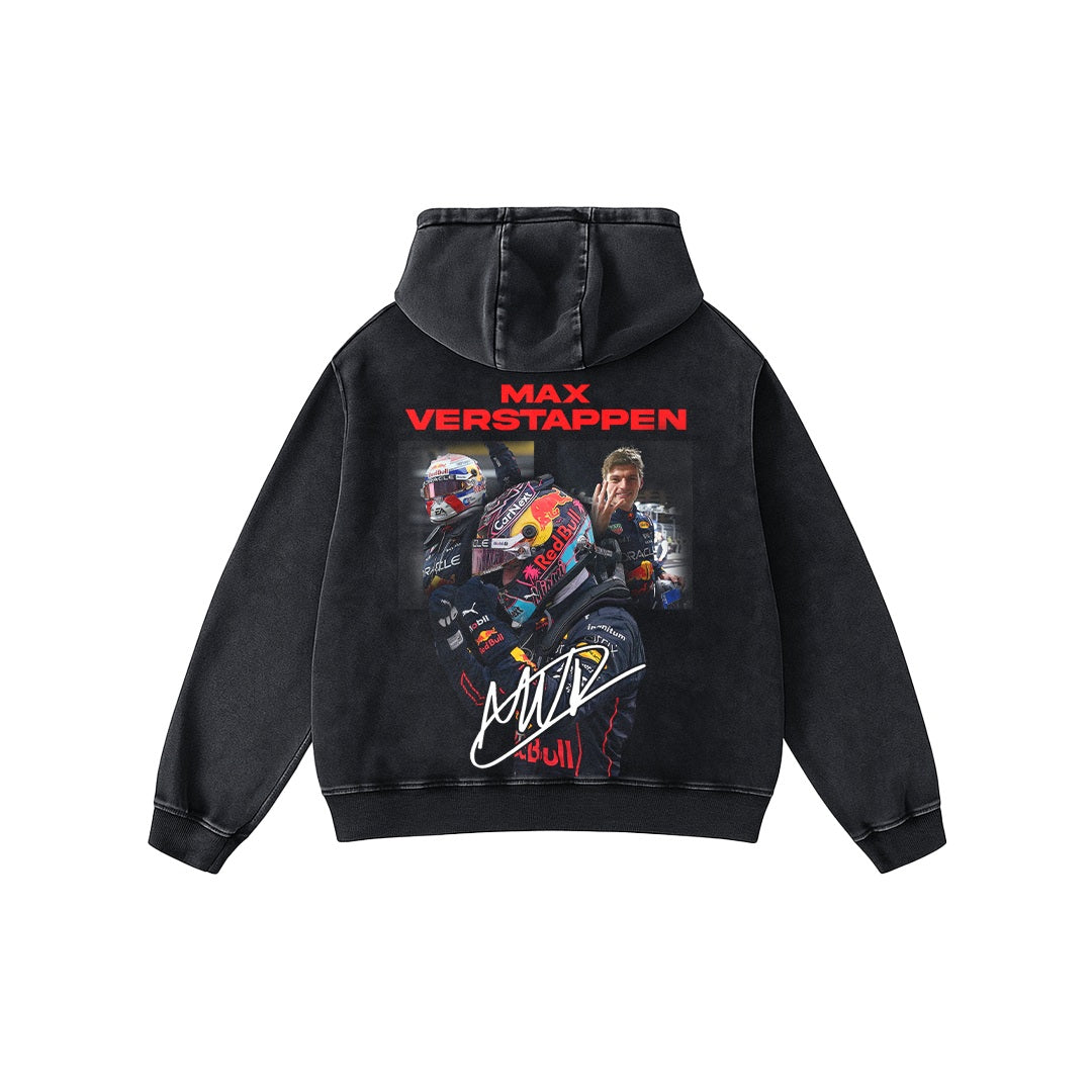 Verstappen Oversized Acid Wash Hoodie