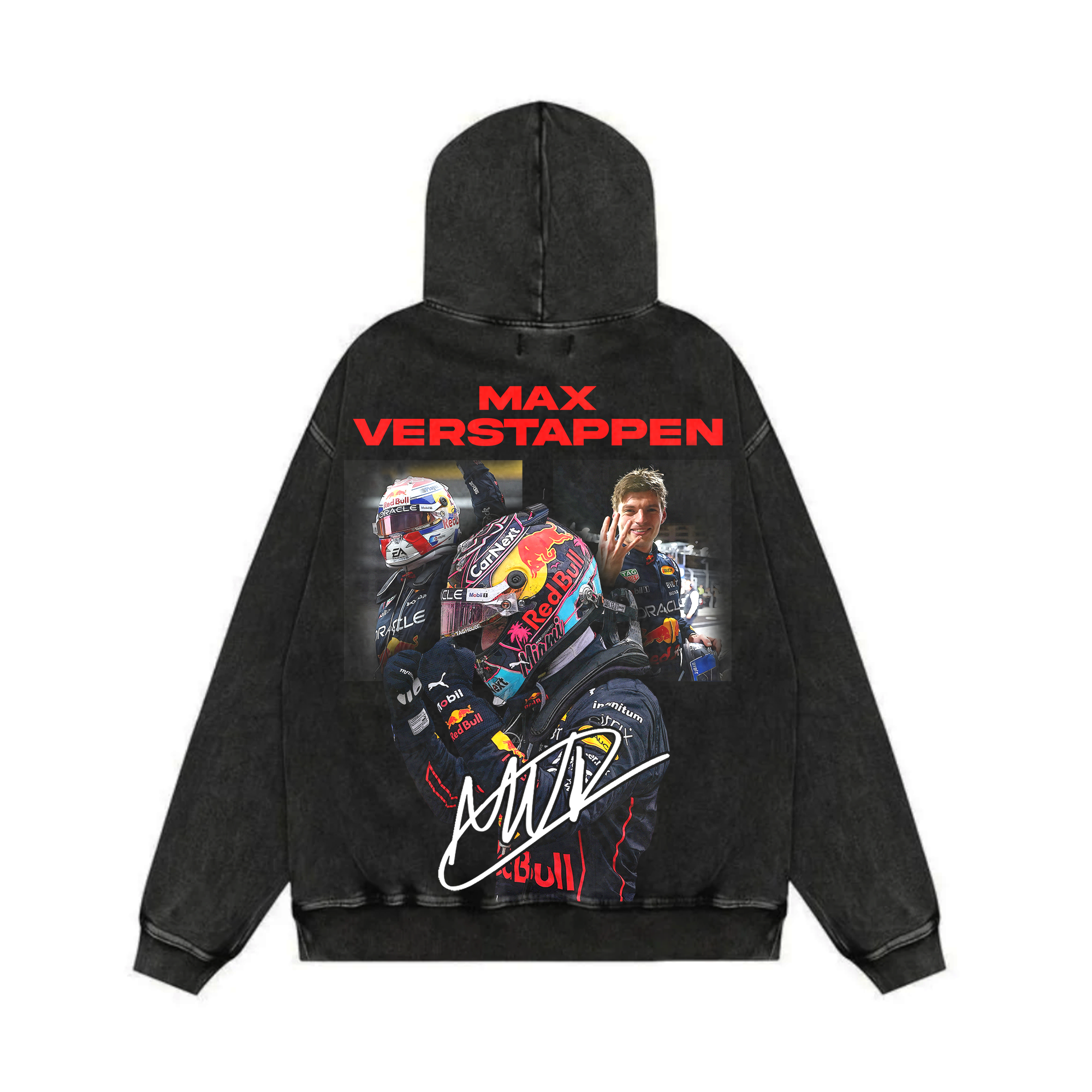 Verstappen Oversized Acid Wash Hoodie