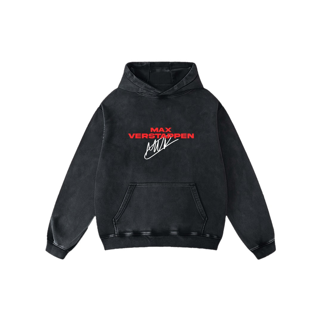 Verstappen Oversized Acid Wash Hoodie – Noyzee