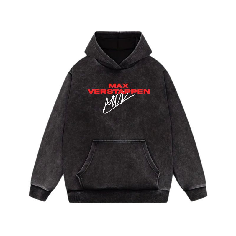 Verstappen Oversized Acid Wash Hoodie