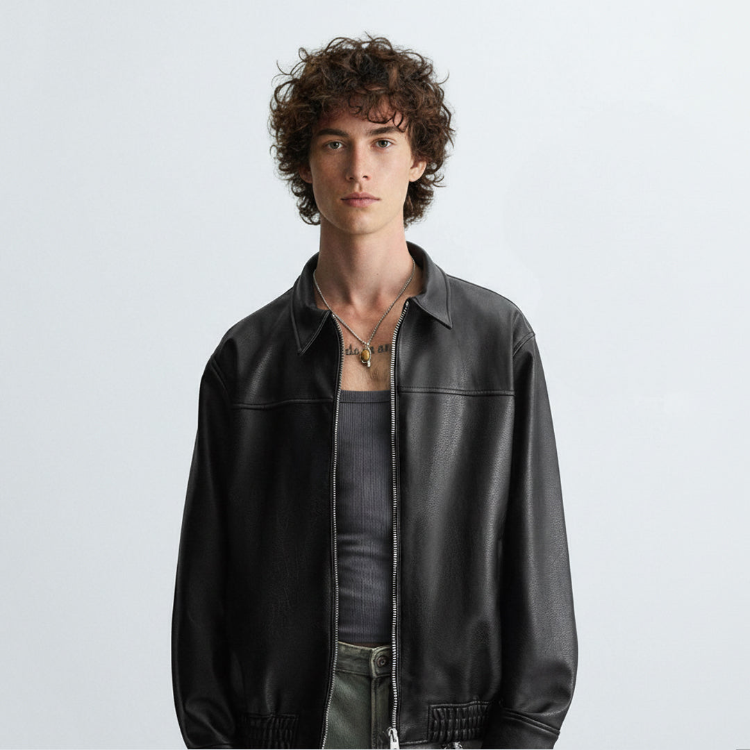 EBONY LEATHER JACKET – Noyzee
