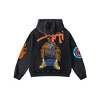 Thunder Reign Acid Wash Oversized Hoodie