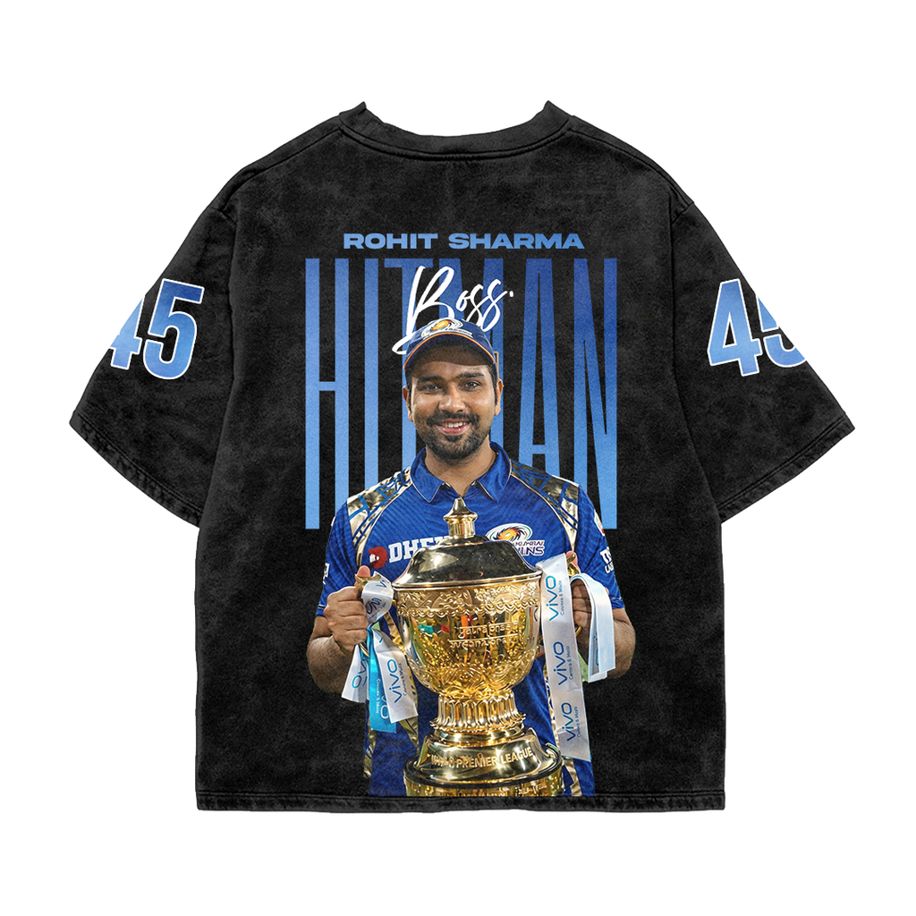 Mumbai Hitman 45 Acid Wash Oversized Tee