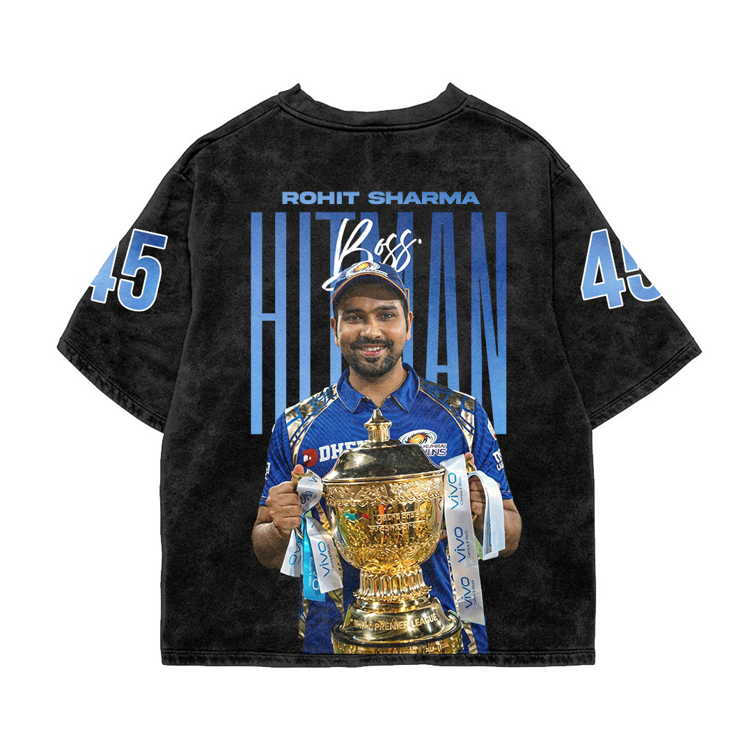 Mumbai Hitman 45 Acid Wash Oversized Tee