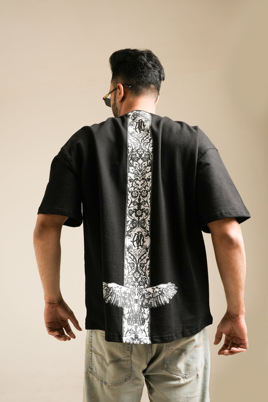 The "Ascension" Oversized Tee Black
