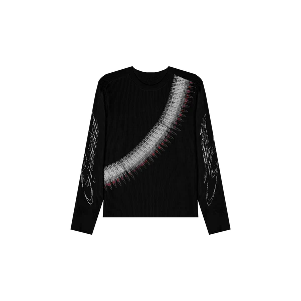 Black Caliber Waffle Tee