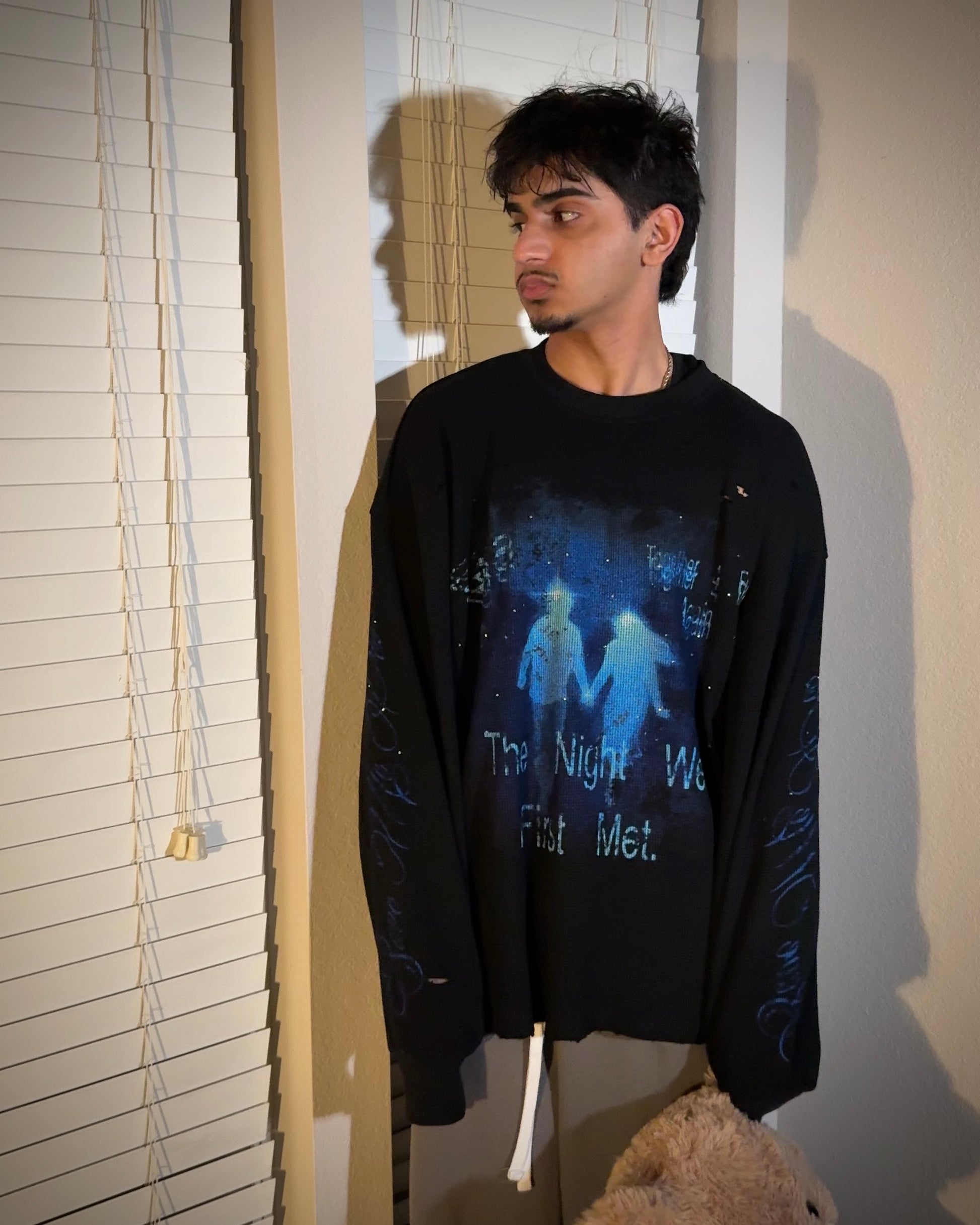 First Meet Waffle Oversized Tee