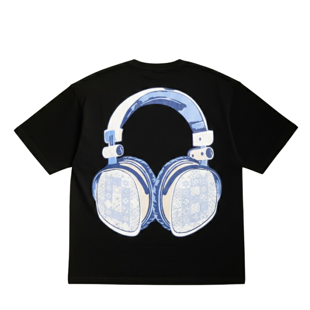 The "Azure Audio" Boxy Tee Black