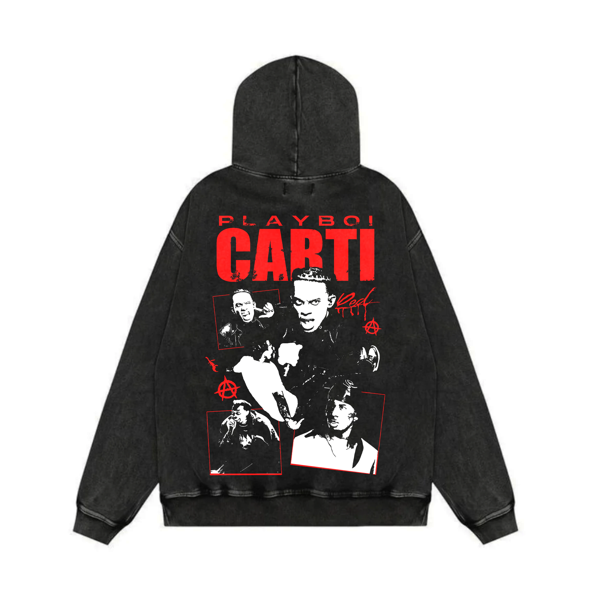 Vamp Acid Wash Oversized Hoodie
