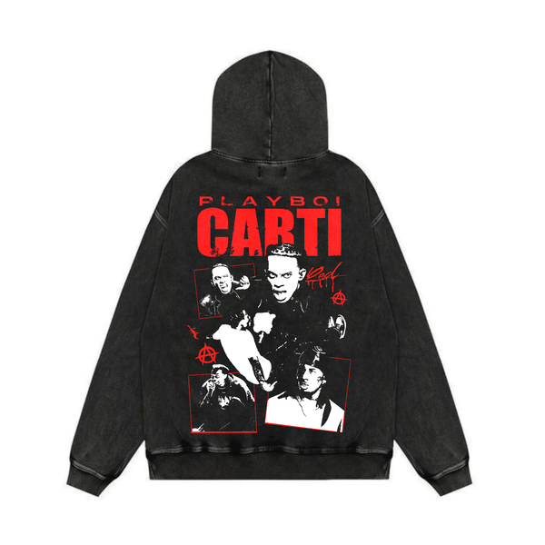 Vamp Acid Wash Oversized Hoodie