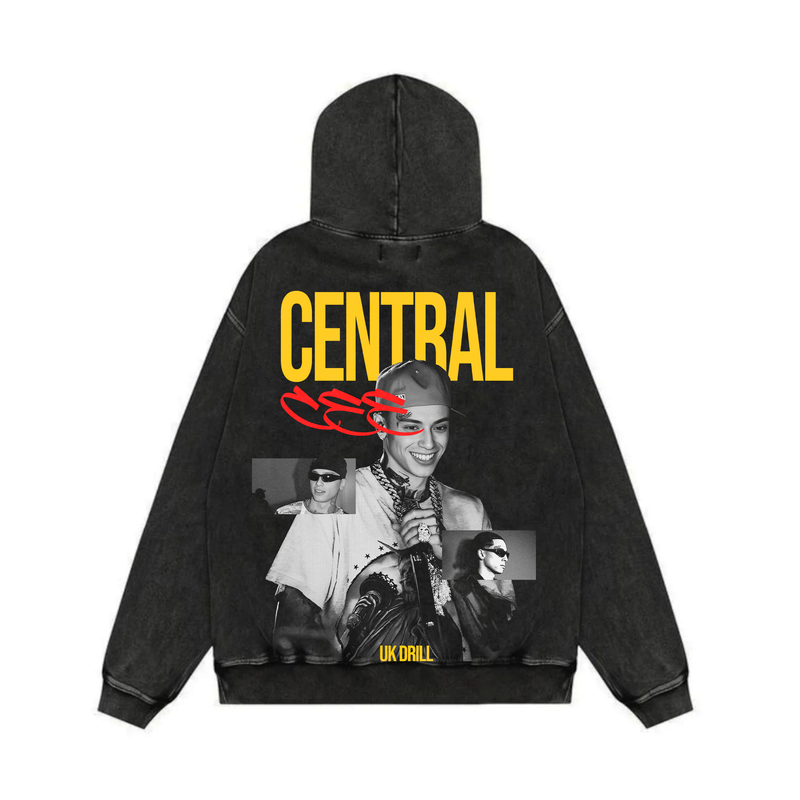 Centralize Acid Wash Oversized Hoodie