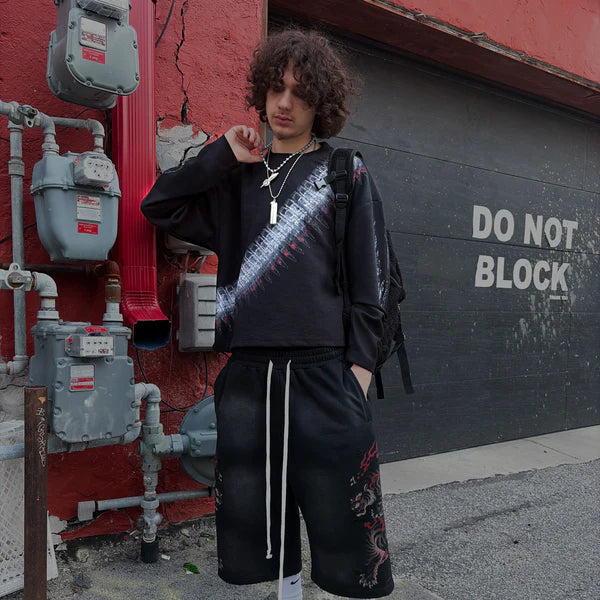 Black Caliber Waffle Tee